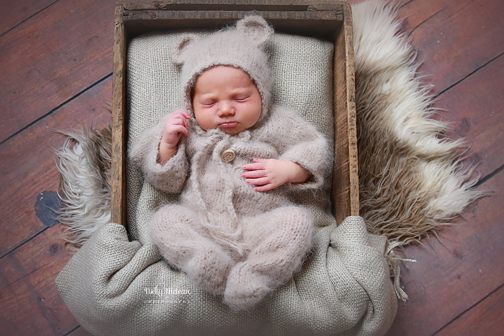 collection of newborn photography props