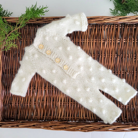 Bubble Pattern Baby Pajama Romper - Newborn / 0-3 month size (Made to order)