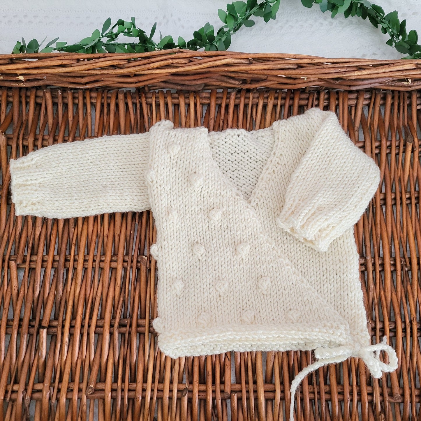 cream newborn kimono sweater
