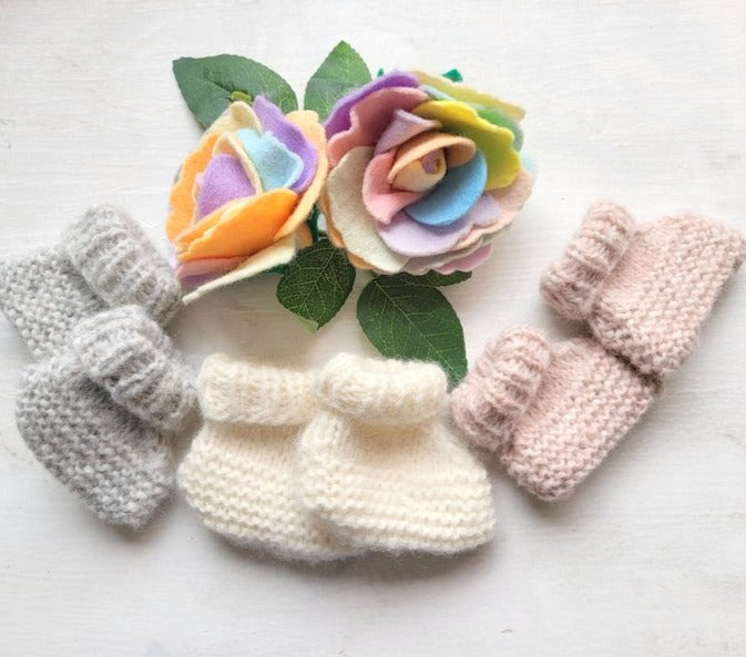 handknit baby booties