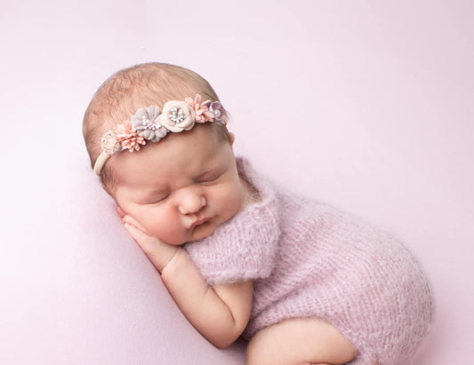 Fluffy Alpaca Sleeveless Newborn Baby Romper choose colours (Made to order)