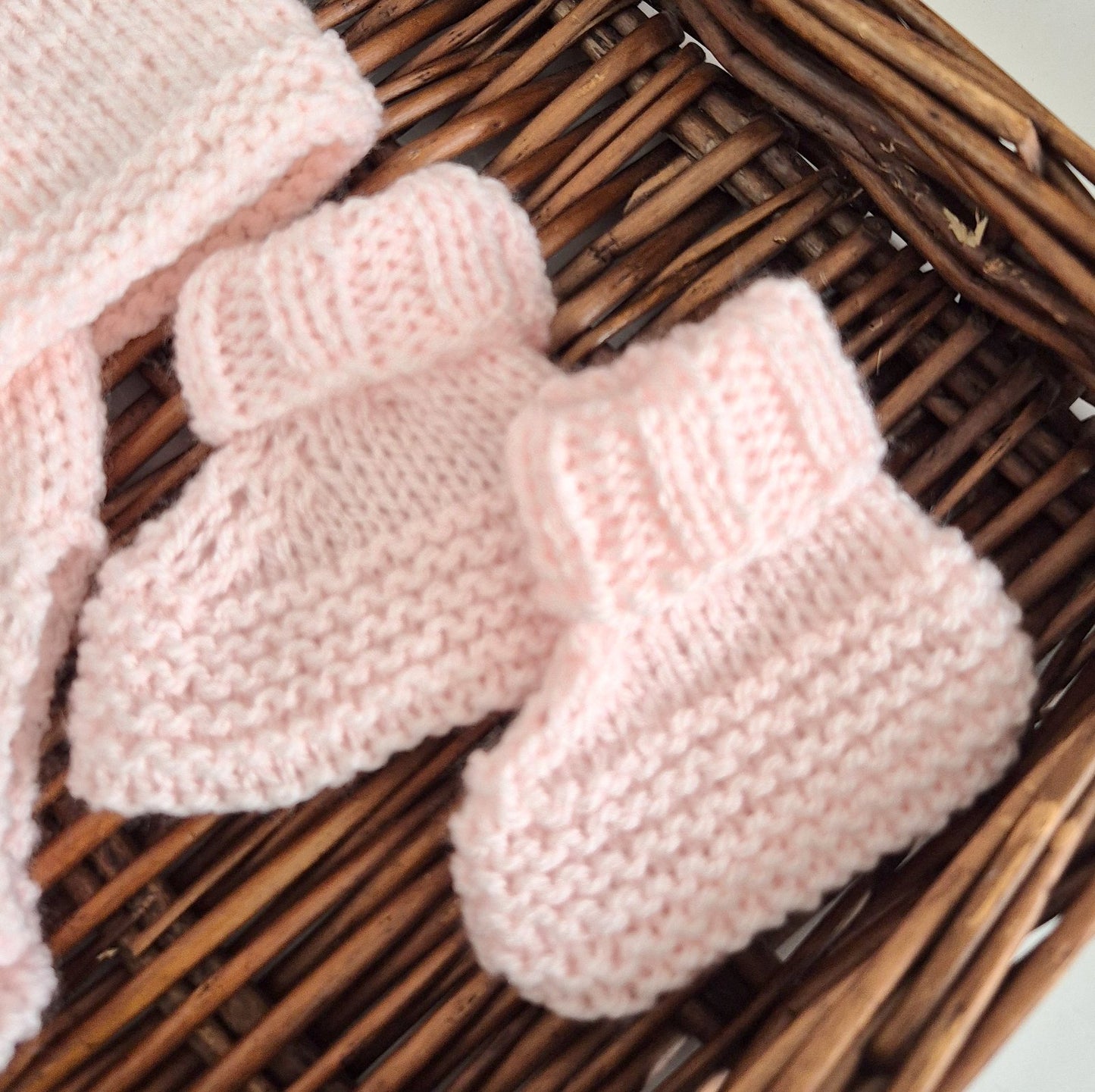 Pink Baby Jumper, Romper and Bootie Set for baby girls 0-3 months (Ready to Send)