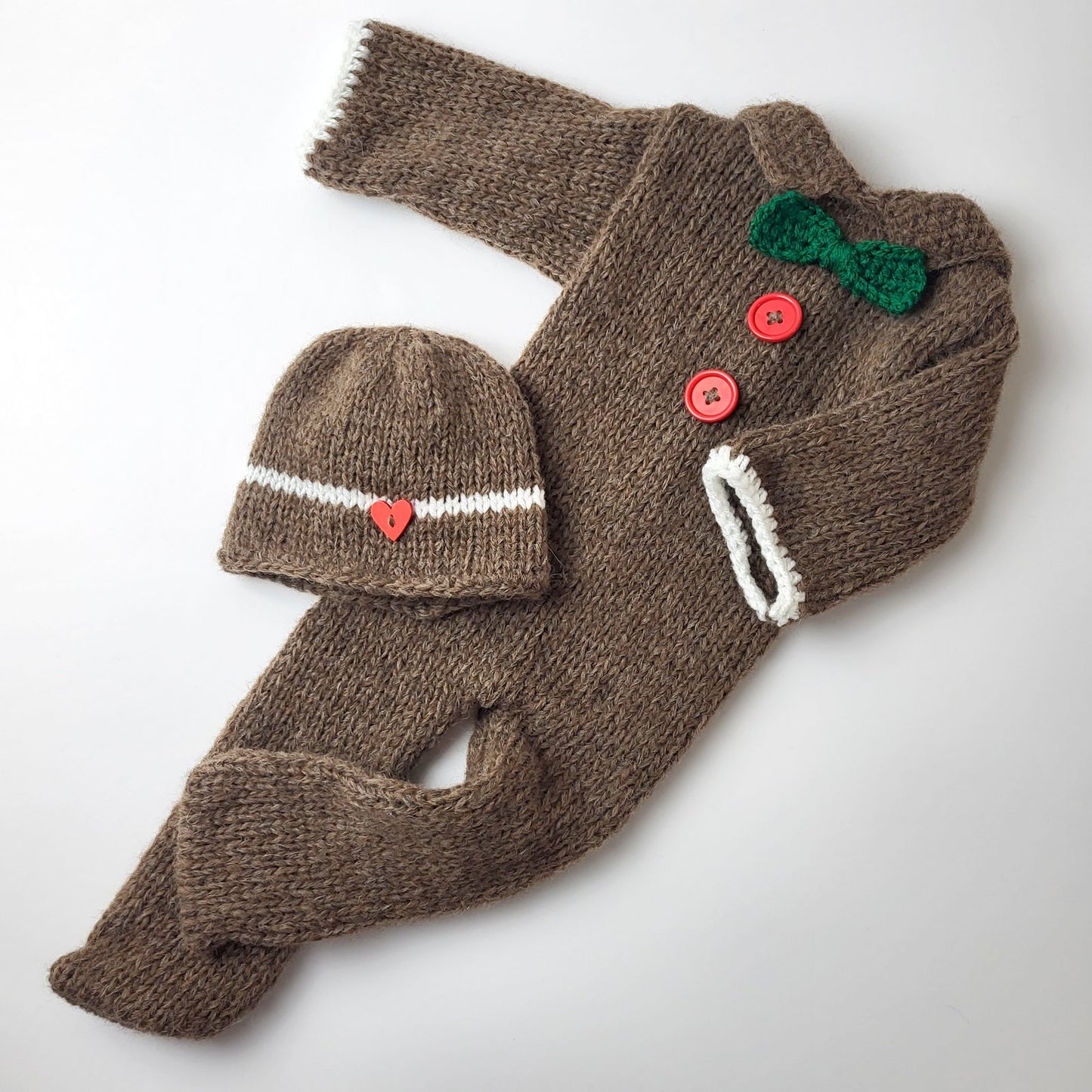 Gingerbread Man Suit for Newborn / Sitter size Babies for Christmas (Made to order)