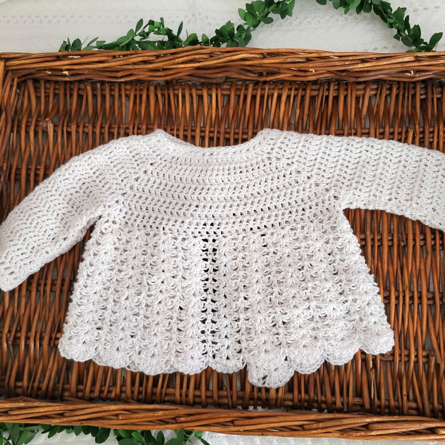 back view of handmade baby jumper