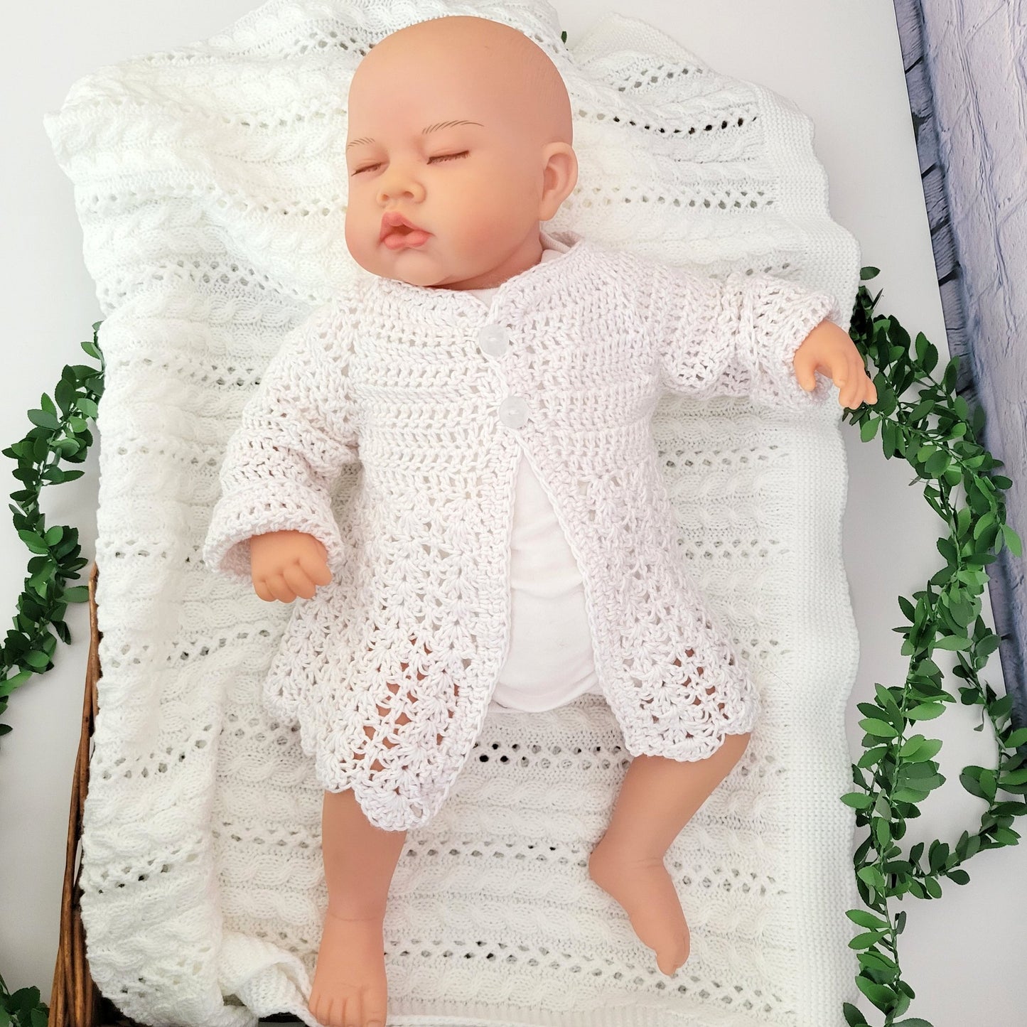 hand made crochet baby sweater