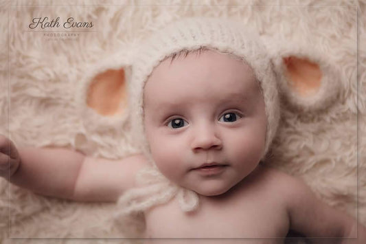 knitted baby bonnets newborn photo props