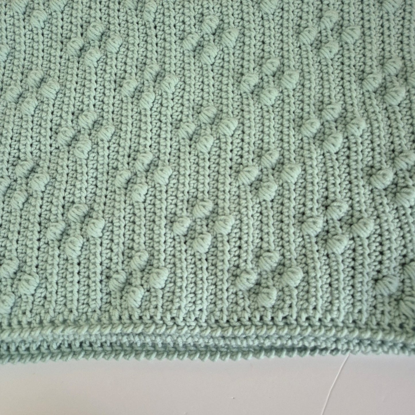 Duck Egg Blue Crochet Baby Blanket (Ready to send) Baby gift set Nursery Decor