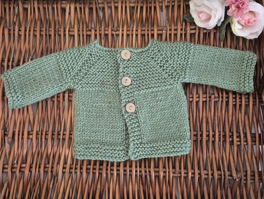Handknit Classic Style Baby Cardigan Preemie to 6 months sizes (MADE TO  ORDER ) more colours!