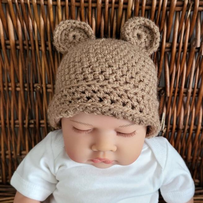 Crochet Baby Bear Hat Preemie to 3 years old sizes Made to Order