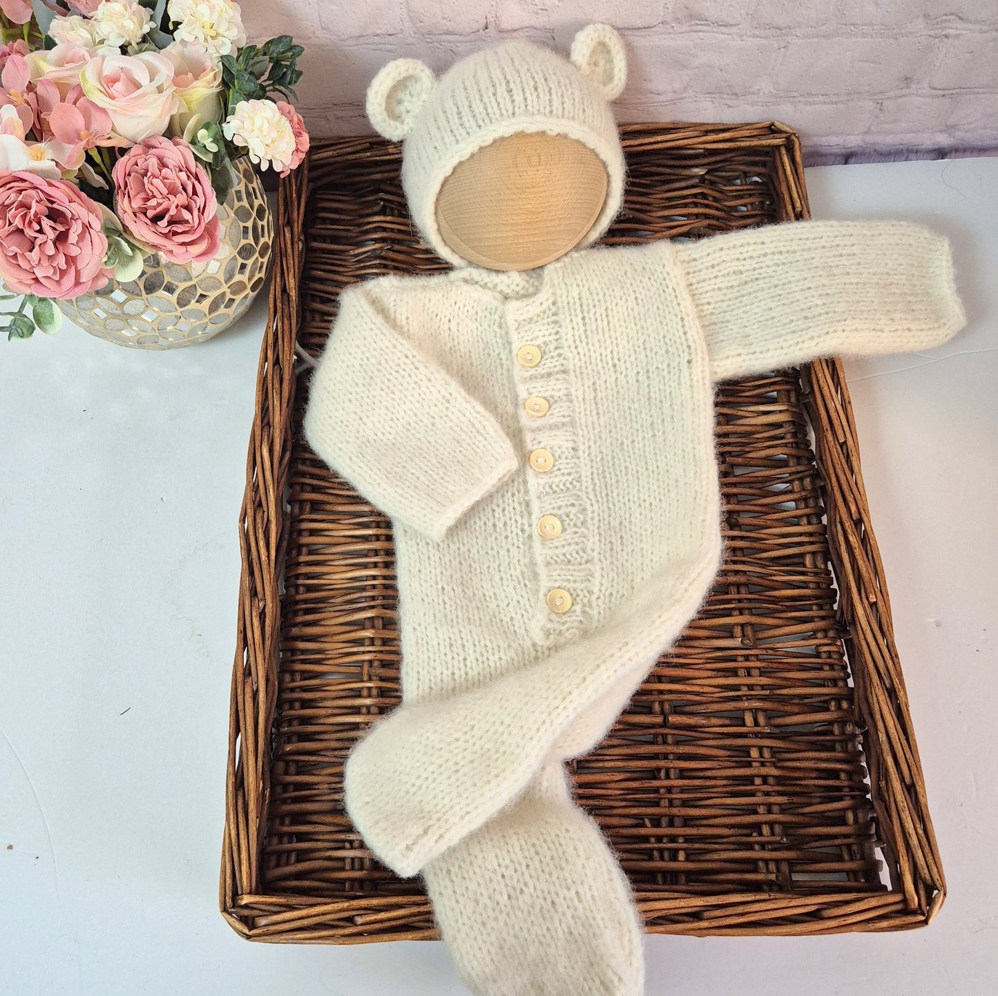 Newborn Baby Pajama / Wrap Set / Bonnet sets - (Made to order) in MORE colours