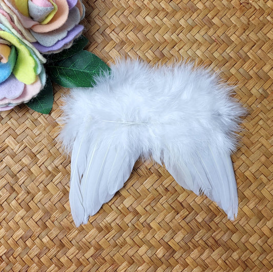 white angel feather wings for newborn photo shoots