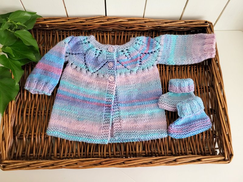 knitted baby cardigan baby shower gift for a baby girl