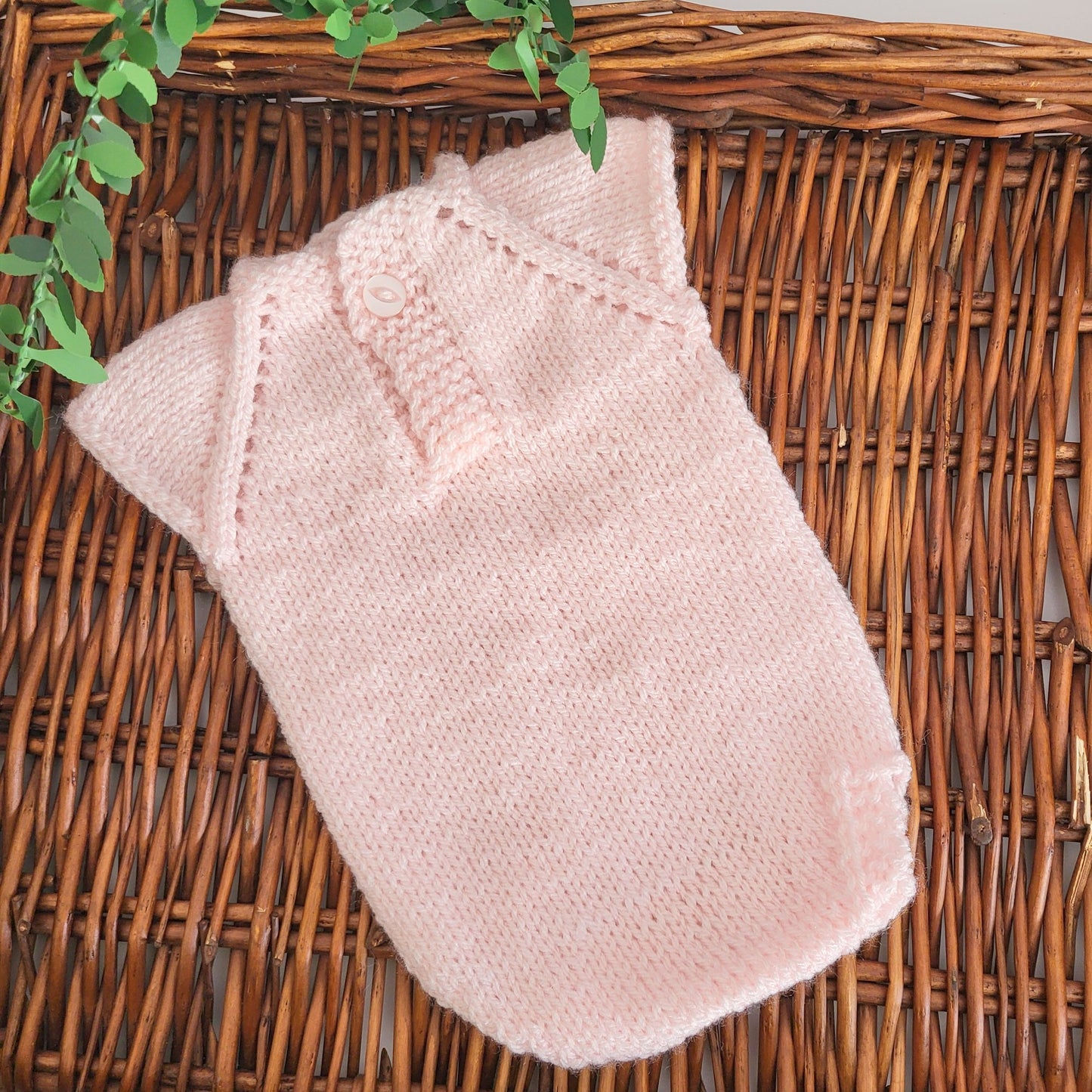 Peachy Pink sleeveless Classic style Newborn Romper + FREE headband (Ready to Send)