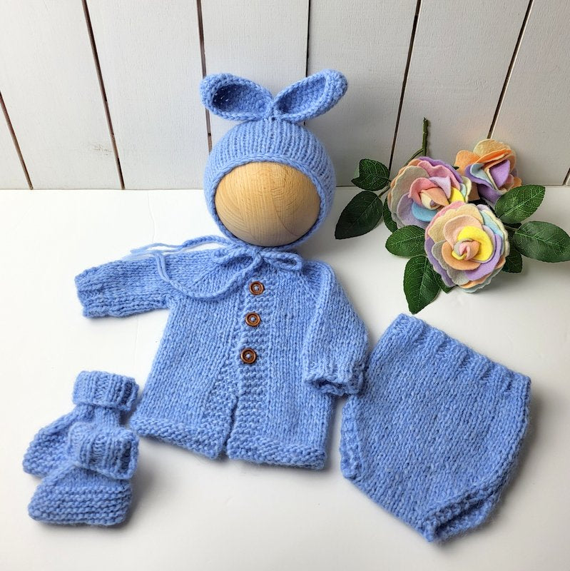blue newborn baby boy first easter outfit