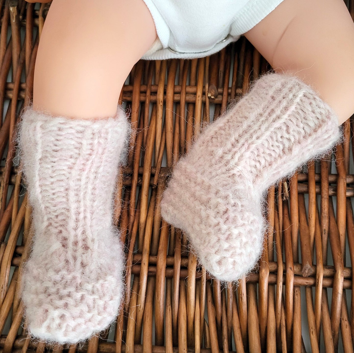 knitted baby bootie socks
