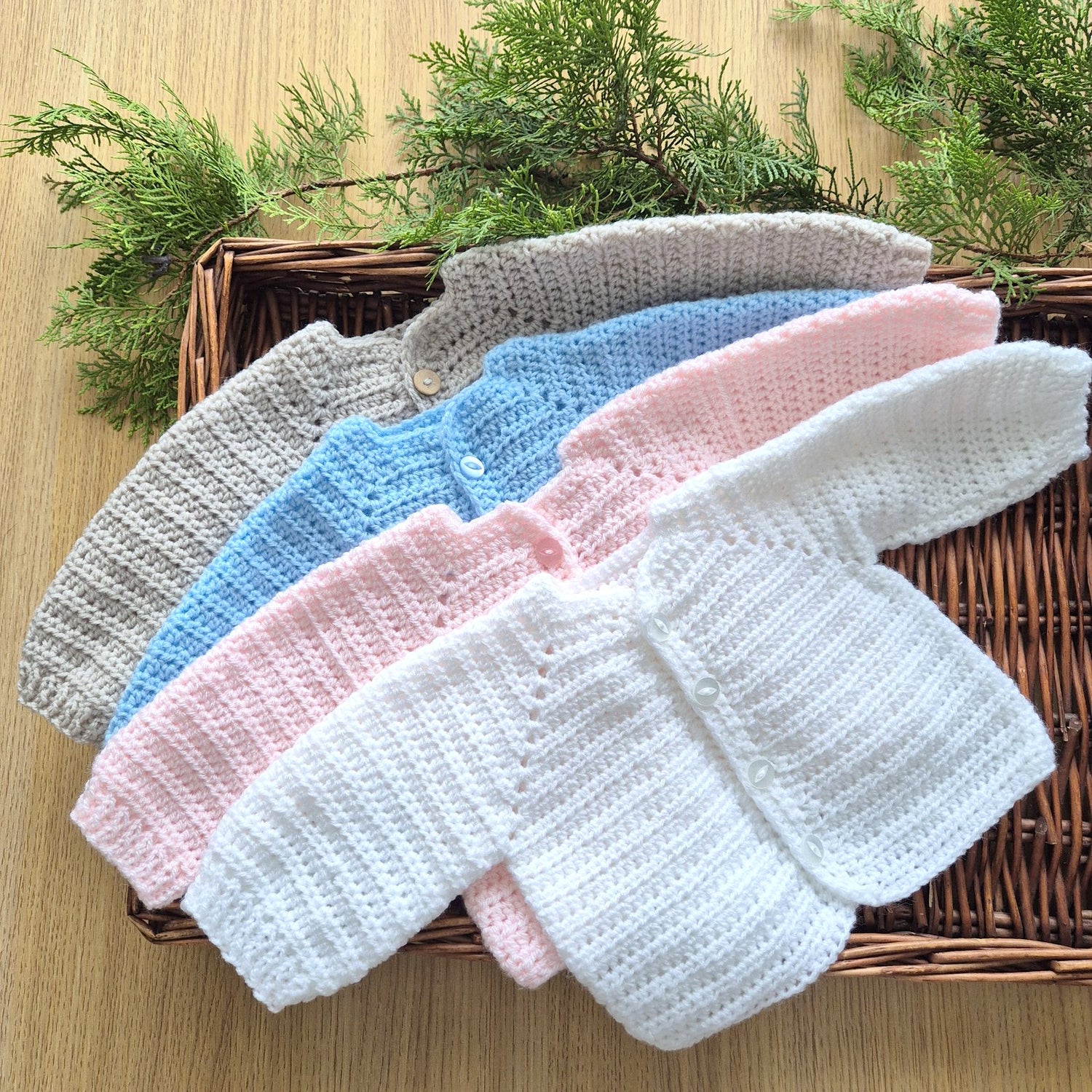 Handmade crochet cardigan for your new baby.