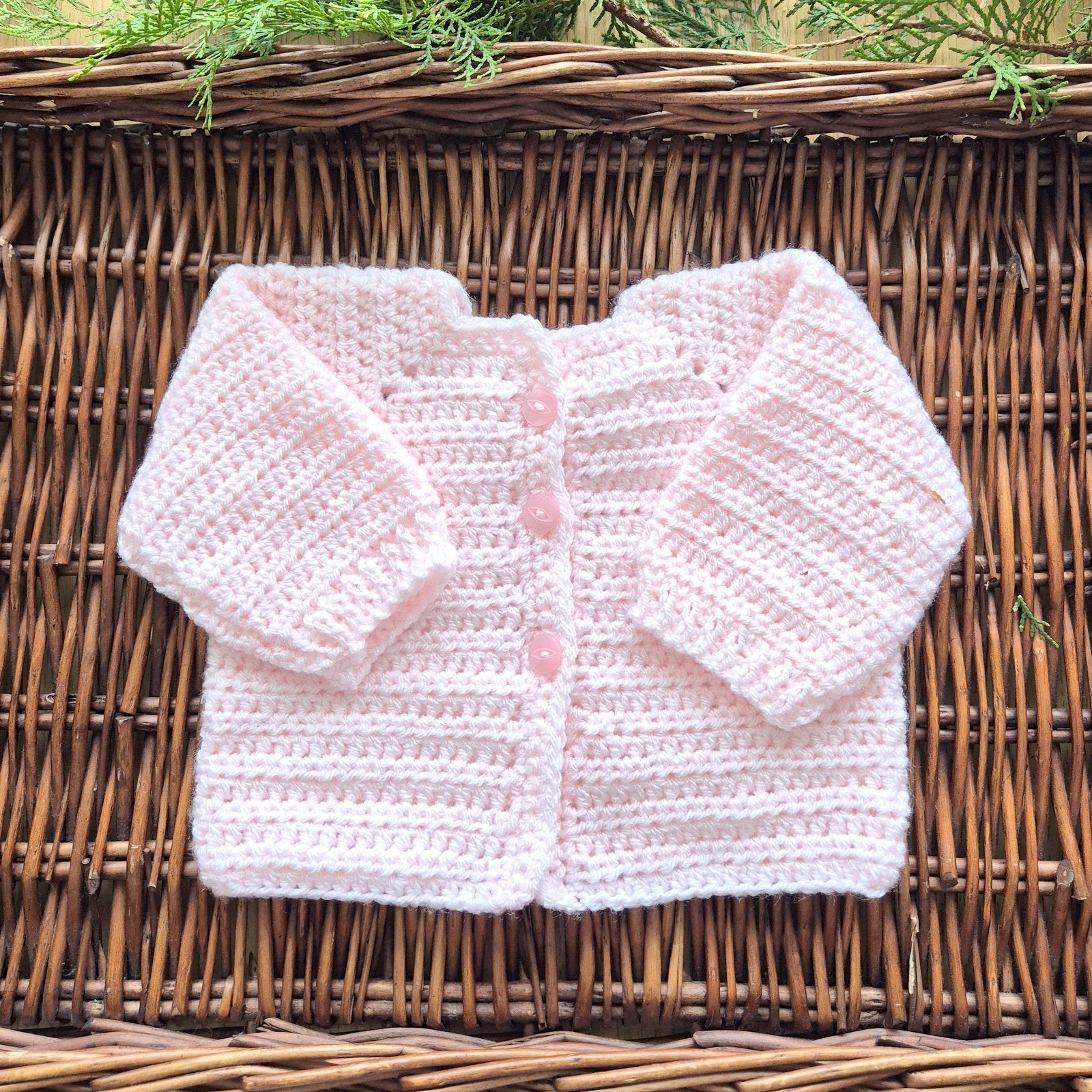 Handmade crochet cardigan for your new baby.