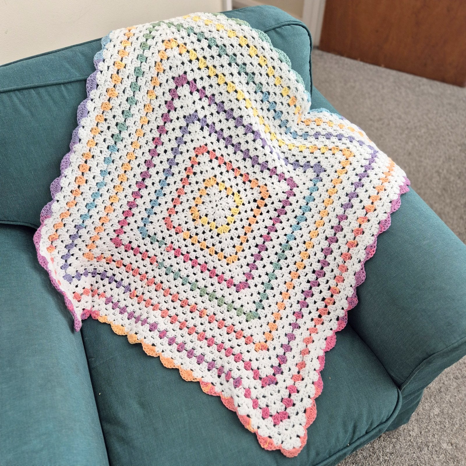 handmade crochet baby blanket set
