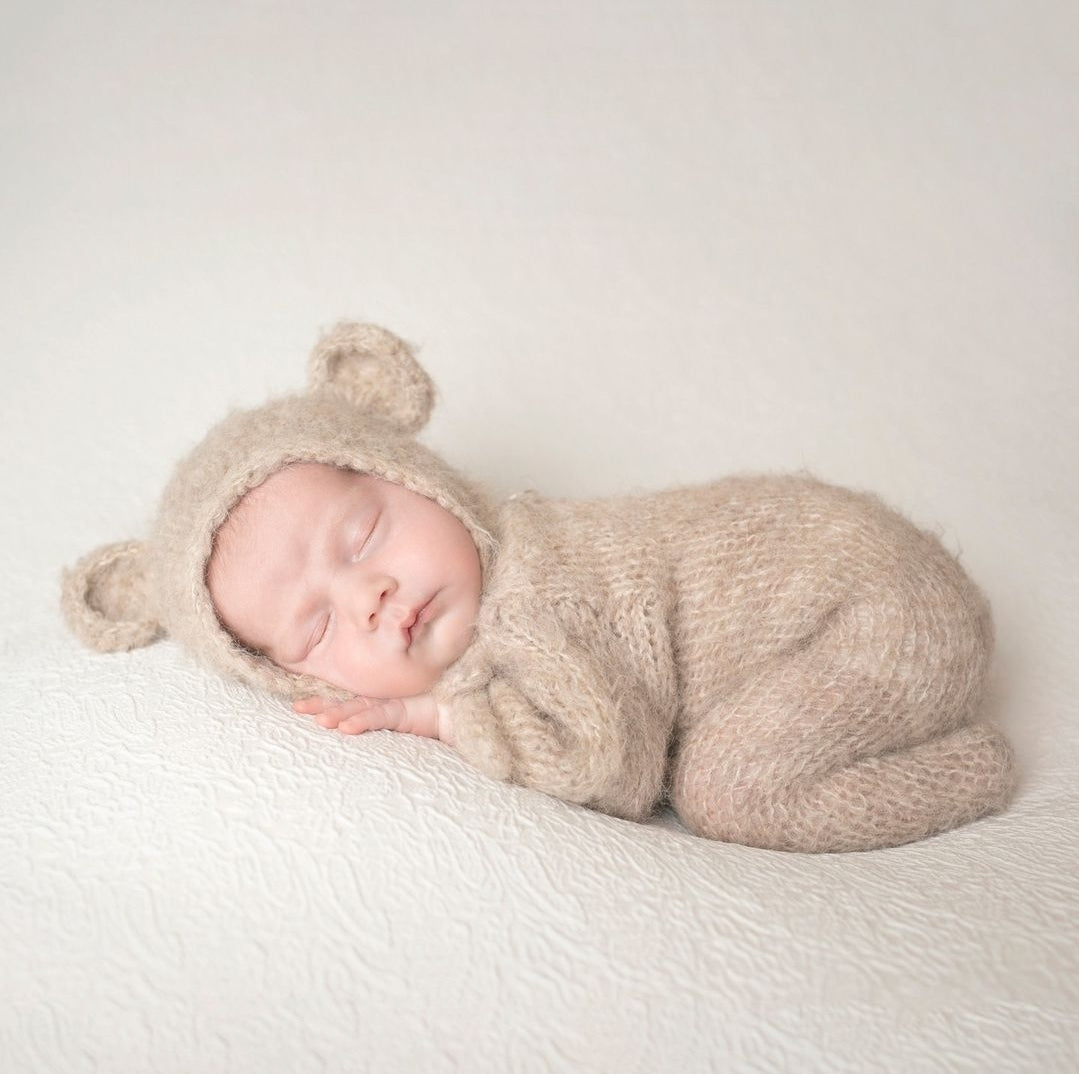 Baby Bear footed romper Pyjama set - Newborn to Sitter sizes (Made to order)
