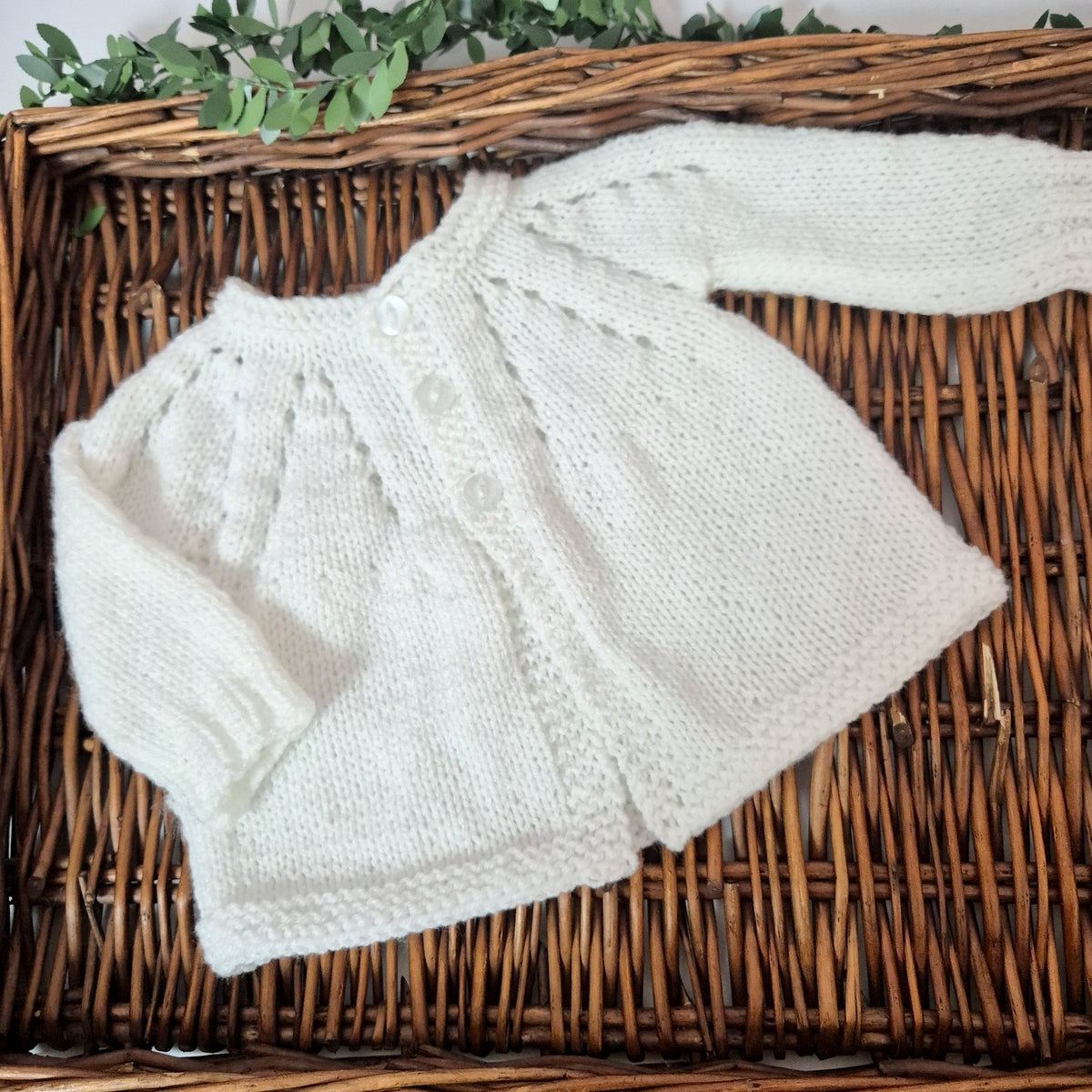Preemie / Newborn or 0-3m Classic Style Knitted Baby Cardigan and Bootie set (MADE TO ORDER)  Baby Shower Gift