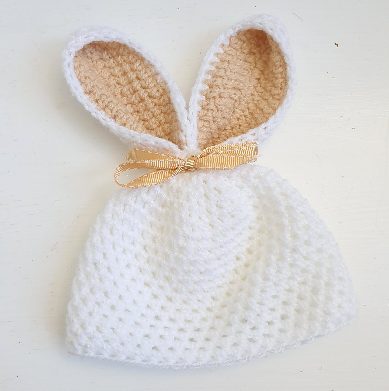 crochet baby clothes bunny ears hat photo prop easter bunny rabbit hat beige